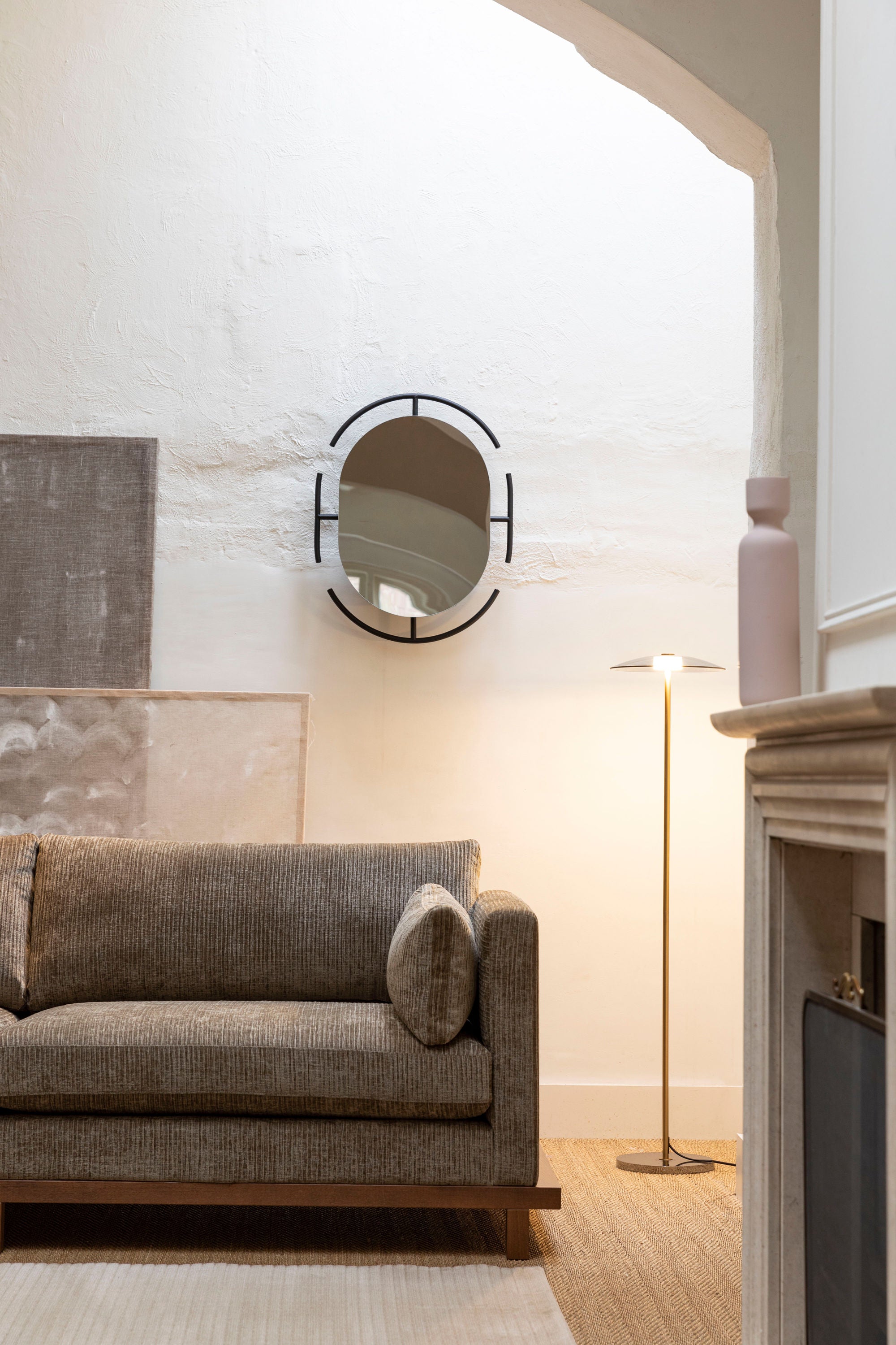 Zuiver Emma Black Oval Wall Mirror